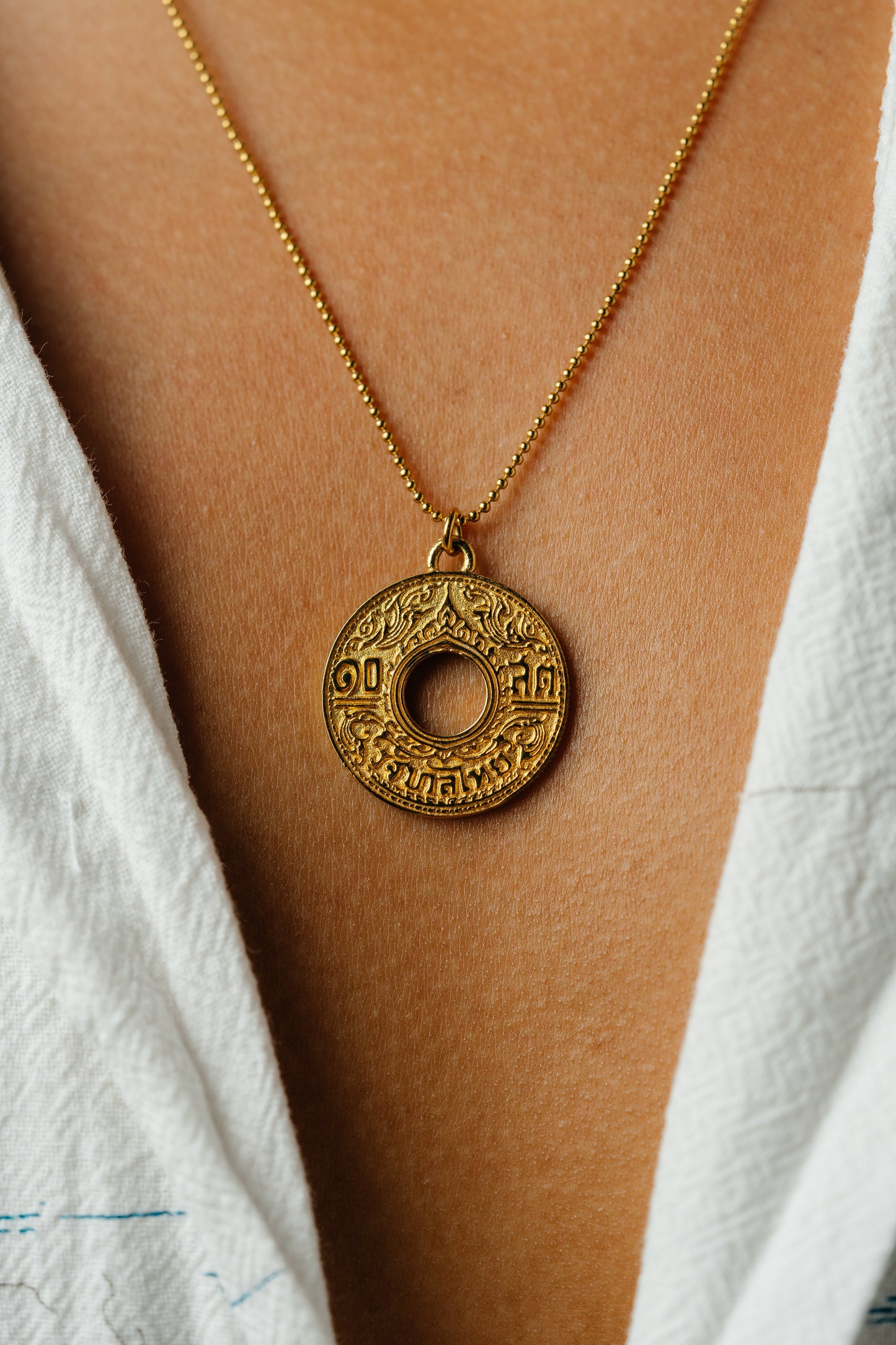 Ancient Thai Coin Necklace
