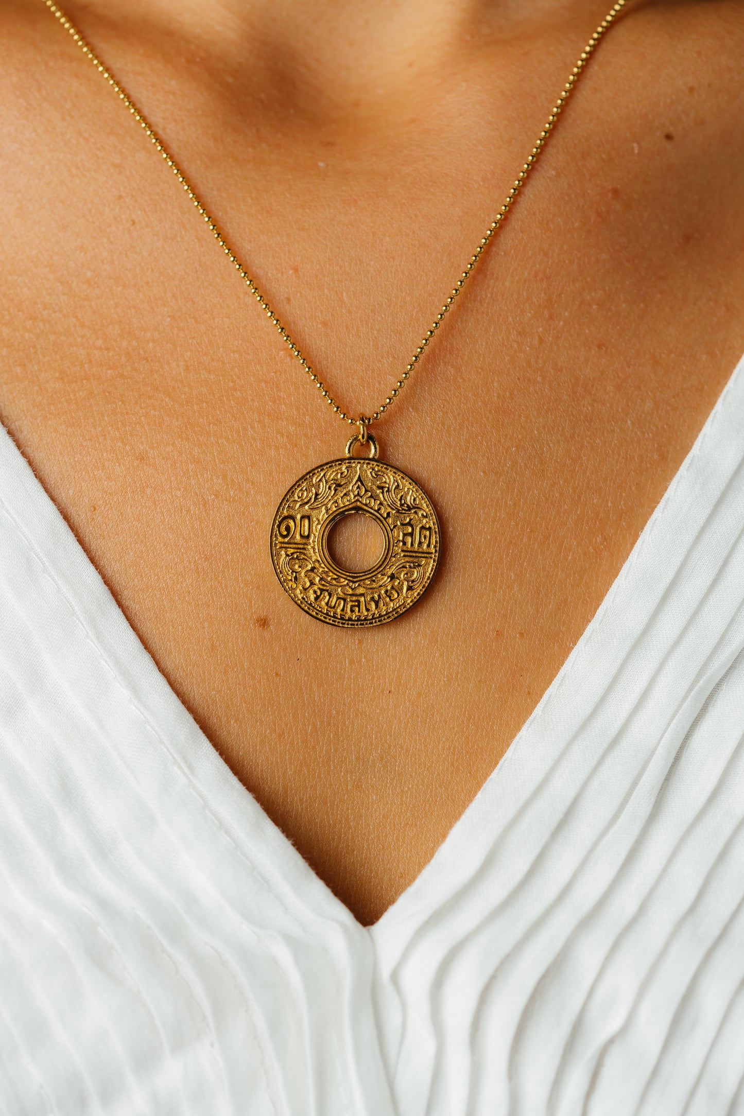Ancient Thai Coin Necklace