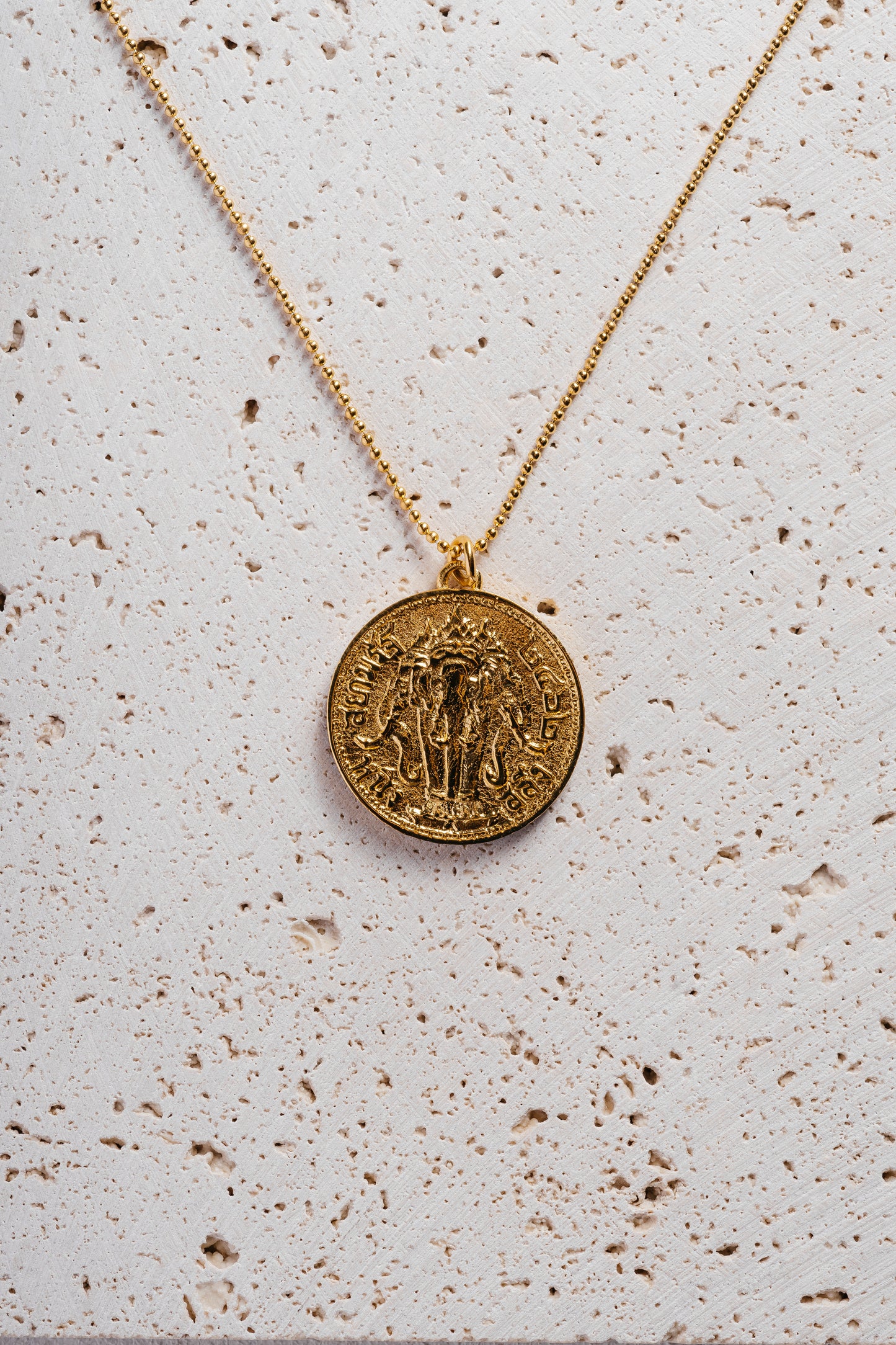 Elephant Thai Coin Necklace