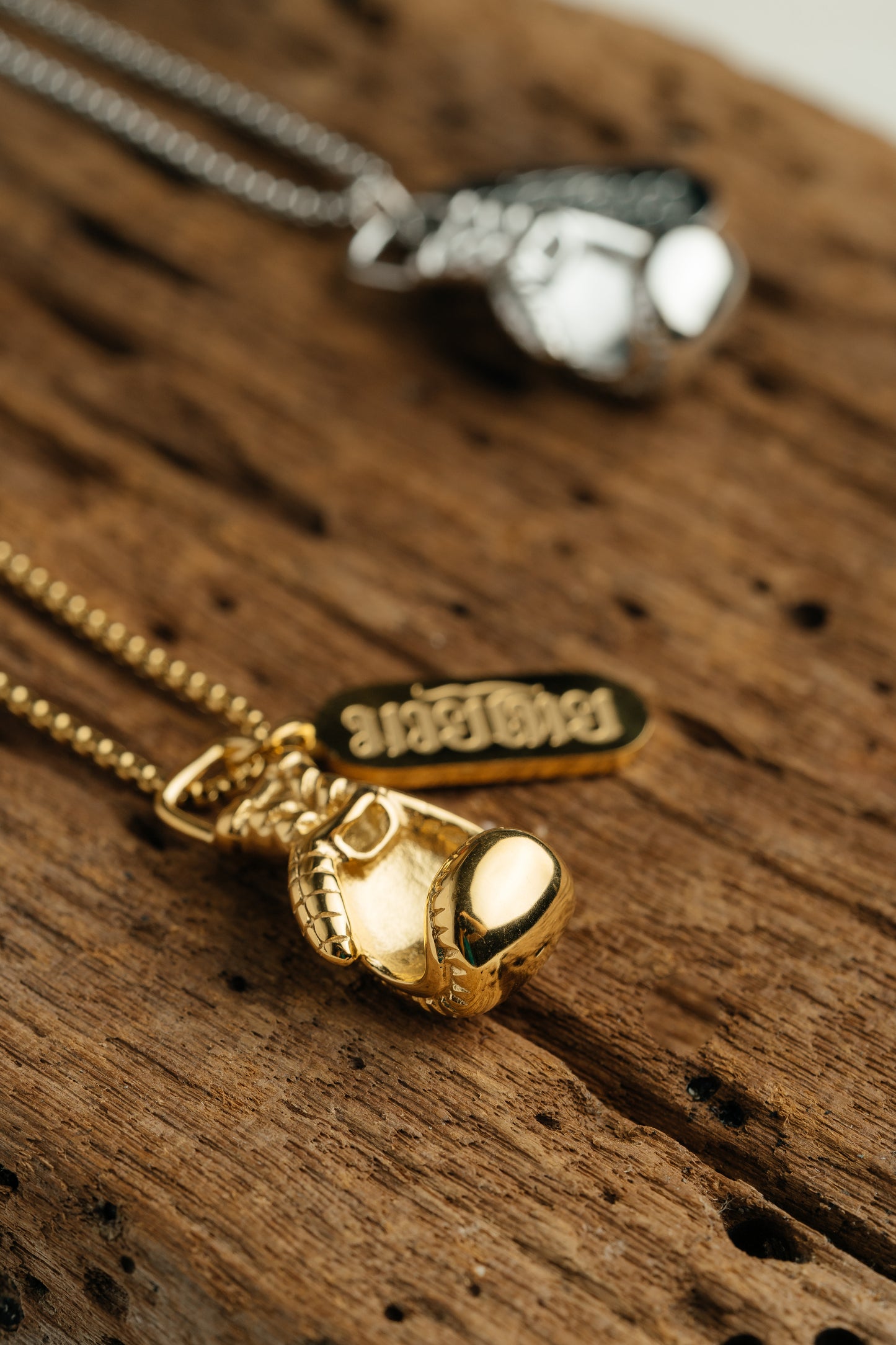 Muay Thai Necklace Silver